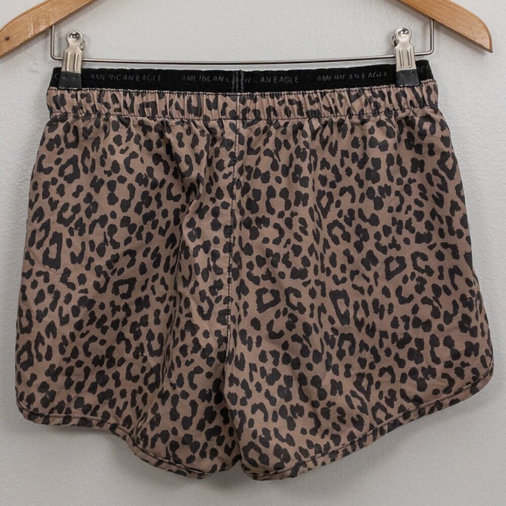 American Eagle Leopard Print Running Shorts – XS | Lightweight & Stretchy - Picture 2 of 4